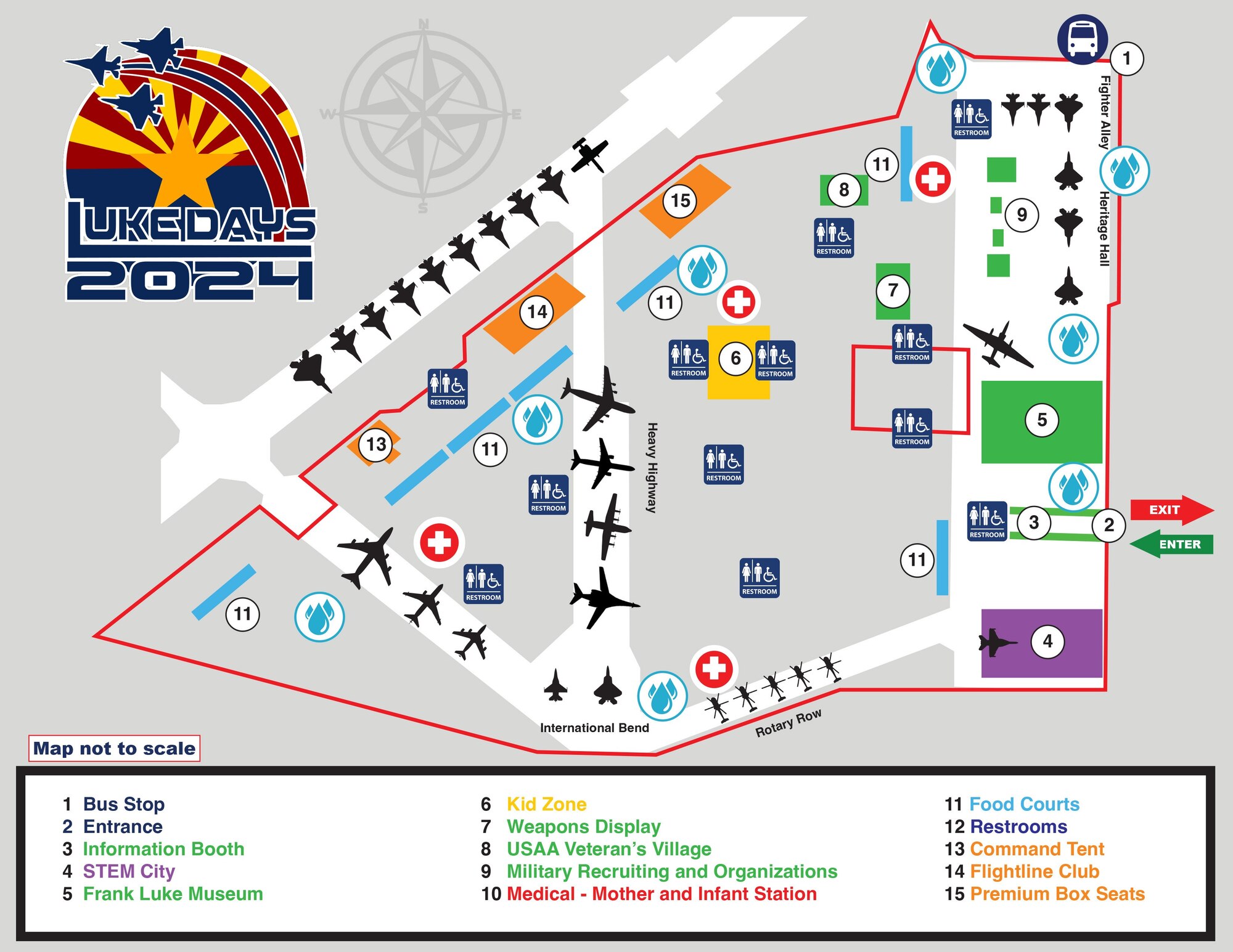 Map of Luke Days 2024. (56th Fighter Wing Public Affairs)