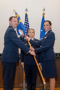 Lt Col Renee Swift assumed command of the 459th Aerospace Medicine Squadron, March 24th, 2024, at Joint Base Andrews, Md. Swift will oversee management of key aerospace medicine, occupational health programs for over 12k Reservist in the National Capitol Region in addition to providing direct medical support for the 459th Air Refueling Wing with surveillance, mitigation of hazards, and flight safety promotion, ensuring maximum wartime readiness by operating a system to maintain the health and morale of all members.