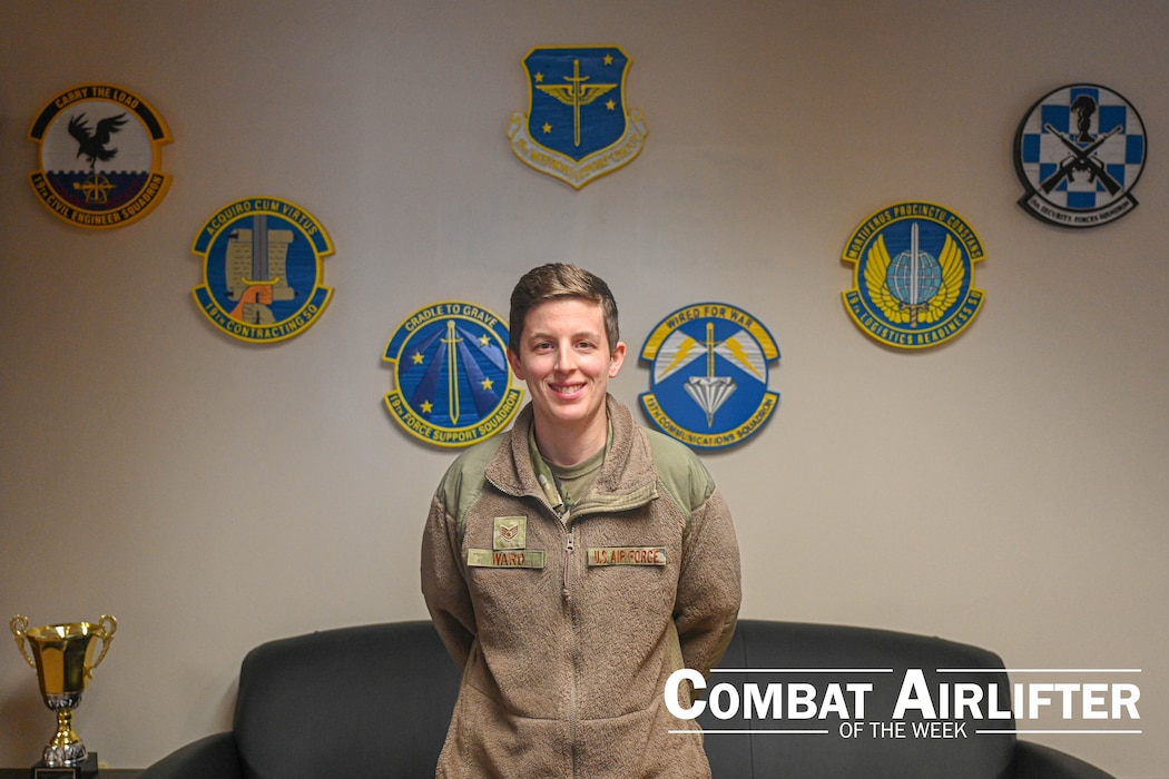 Staff Sgt. Kacie Ward, 19th Mission Support Group enlisted executive officer, is selected as Combat Airlifter of the Week March 25, 2024.