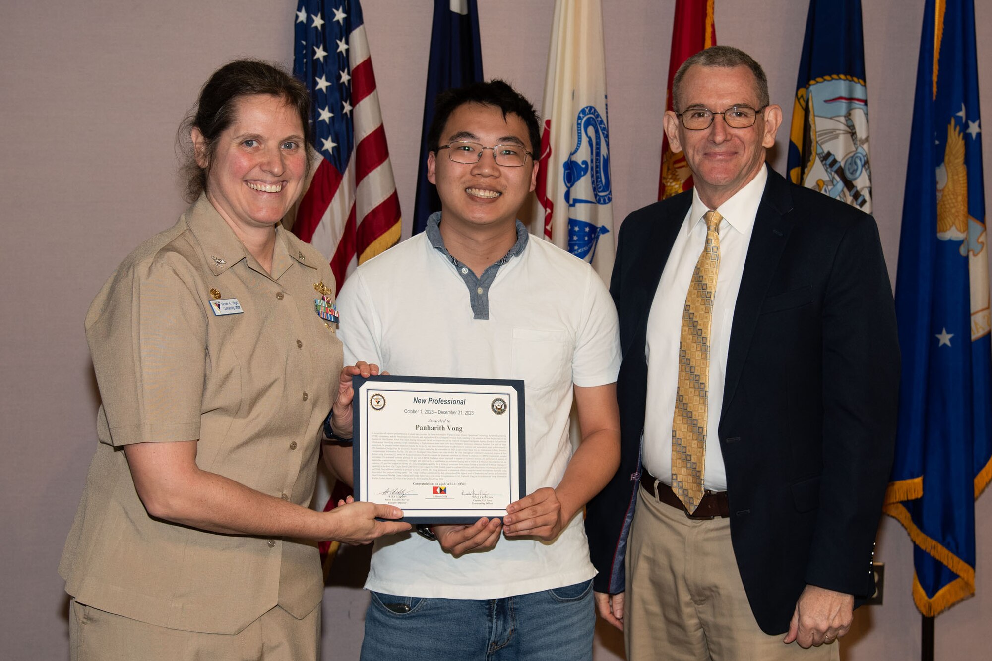 New Professional of the Quarter, 1st Quarter FY24 presented to Panharith Vong