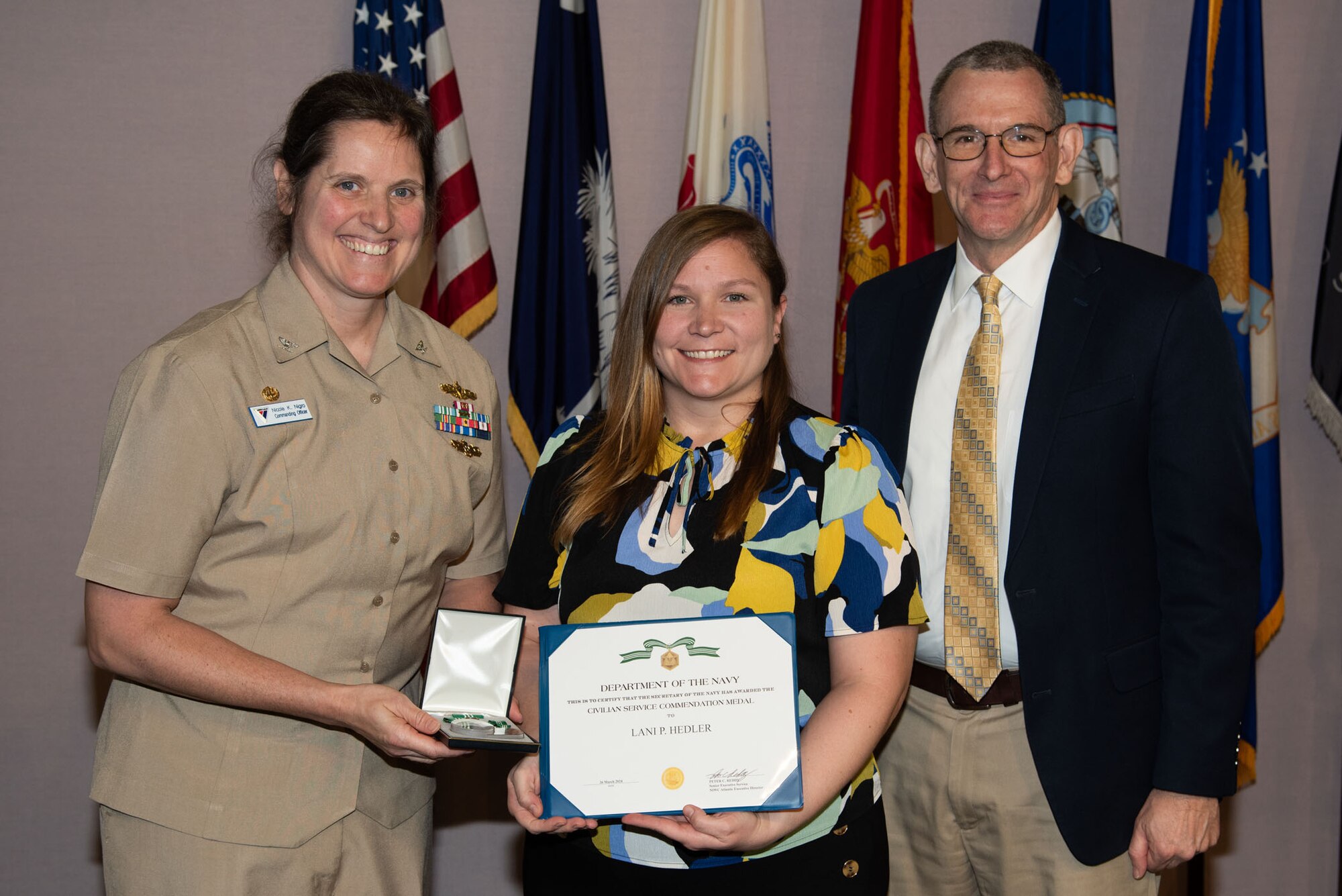 Civilian Service Commendation Medal presented to Lani Hedler