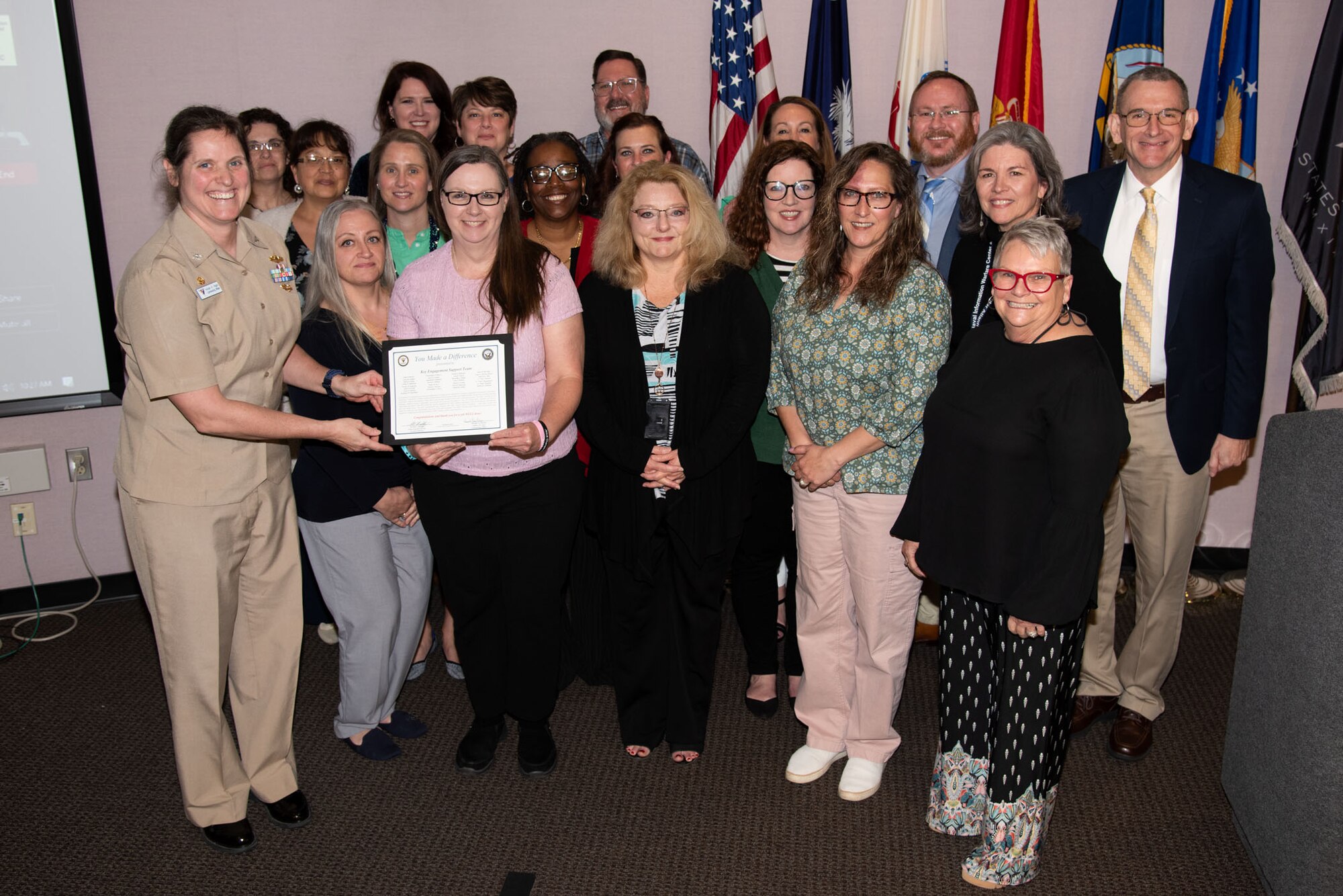 You Made a  Difference Award presented to the Key Engagement Support Team