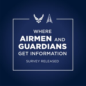 The Department of the Air Force will release the latest iteration of the Where Airmen and Guardians Get Information survey to thousands of Airmen and Guardians in the coming week. It will identify trends in external sources of information Department personnel are using to stay informed. (U.S. Air Force graphic)