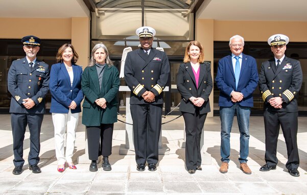 Vice Mayor of the City of Naples, Laura Lieto, and Dr. Edoardo Cosenza, City Alderman for Transportation and Civil Protection, met with U.S. Naval Forces Europe and Africa leadership, including Executive Director Juliet Beyler, and the U.S. Consul General, Tracy Roberts-Pounds, and Capt. John Randazzo, Installation Commanding Officer onboard Naval Support Activity Naples on March 21, 2024.