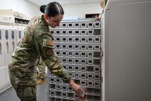 military pharmacy technician stocks prescriptions