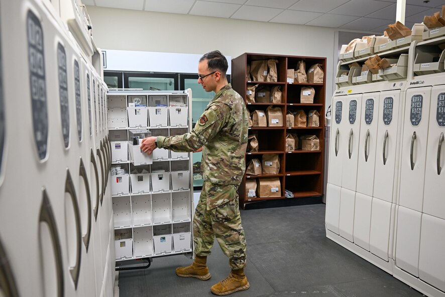 military pharmacy technician stocks prescriptions