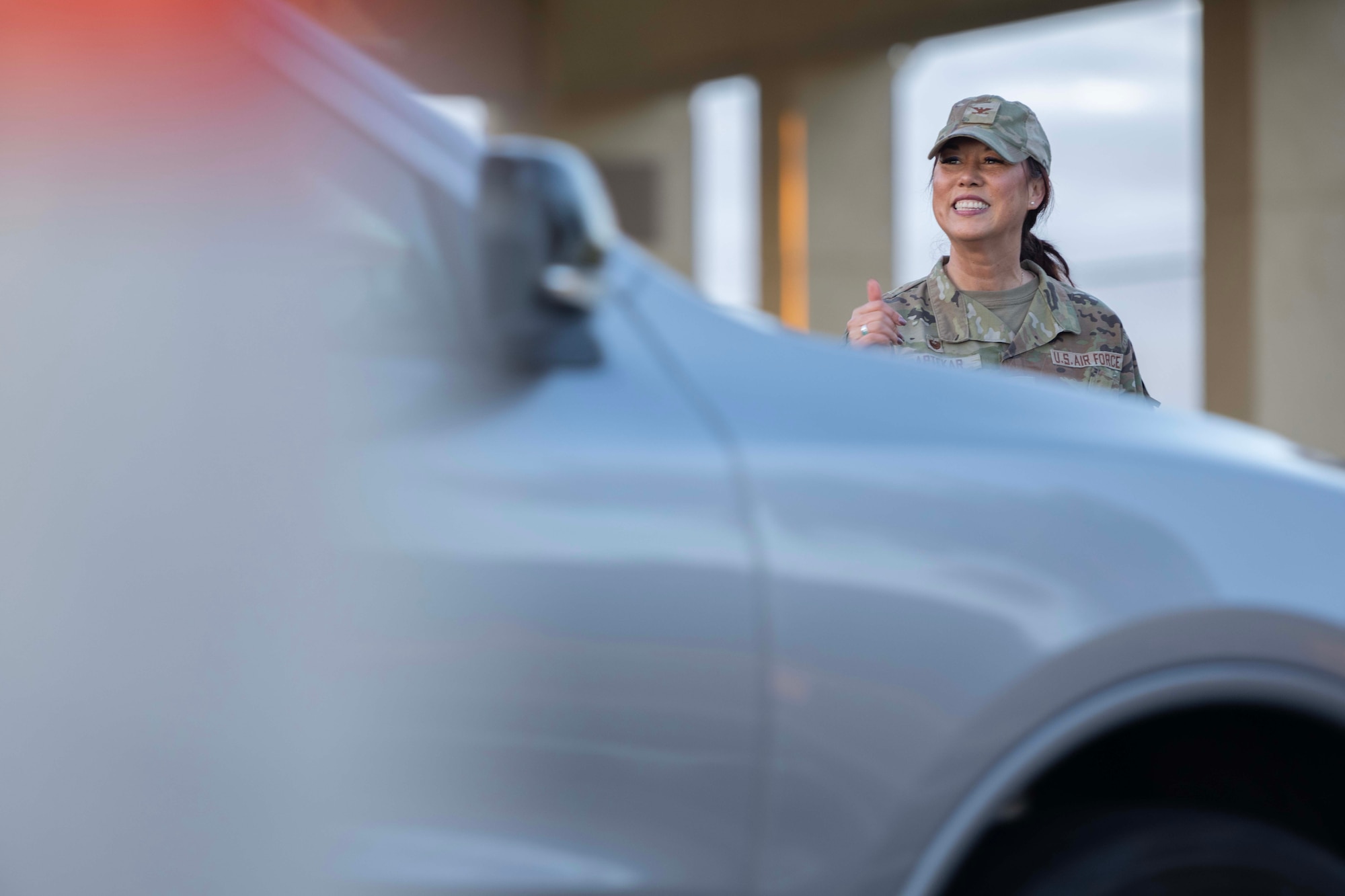 Leadership greets motorists.