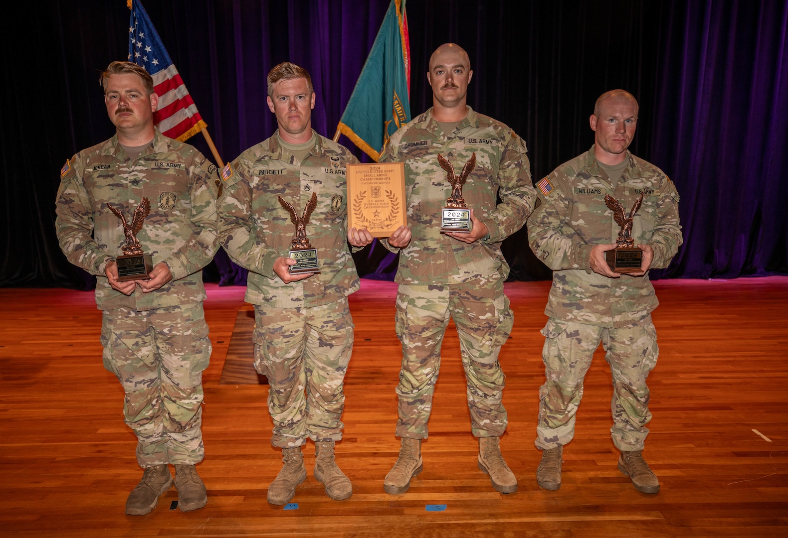 Staff Sgt. John Jordan of the South Carolina National Guard won the title of 2024 All Army Champion at the U.S. Army Small Arms Championships at Fort Moore, Georgia, March 10-16. Jordan’s team, South Carolina Alpha, also claimed the title of 2024 U.S. Army Small Arms Team Champions.