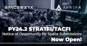 AFWERX AFVentures, the commercial investment arm of the Department of the Air Force, issued a Notice of Opportunity within the Strategic Funding Increase and Tactical Funding Increase program for its U.S. Space Force division, SpaceWERX. (U.S. Air Force graphic by AFWERX)