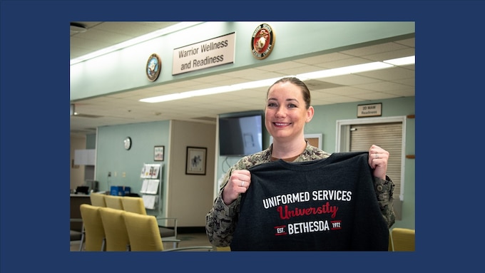 Lt. Amanda Gwyn will attend the Uniformed Services University in Bethesda, Maryland as a participant in the Navy’s Duty Under Instruction Program to earn a PhD in Nursing Sciences and become a professional nurse researcher.  
