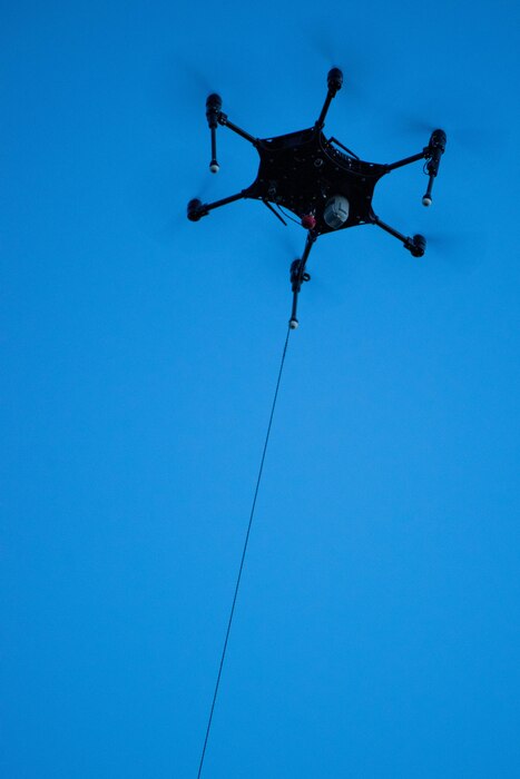 A drone in the sky