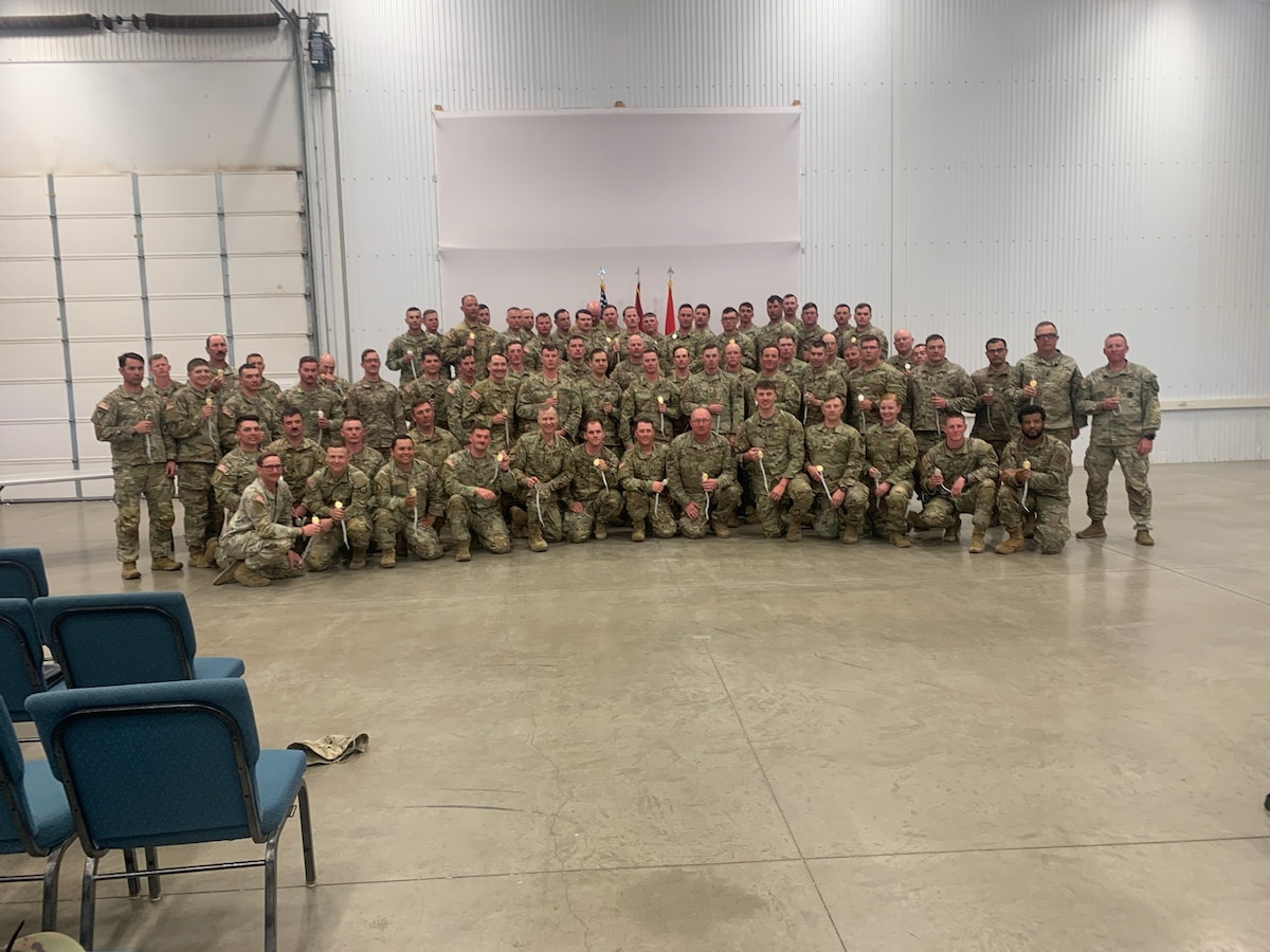 Missouri National Guard Airmen and Soldiers pose for a group photo during the 2024 adjutant general's annual TAG Match marksmanship competition at Camp Crowder, Neosho, Missouri. Nine Airmen from the 139th Airlift Wing earned the Schützenschnur, or German Armed Forces Marksmanship Badge.