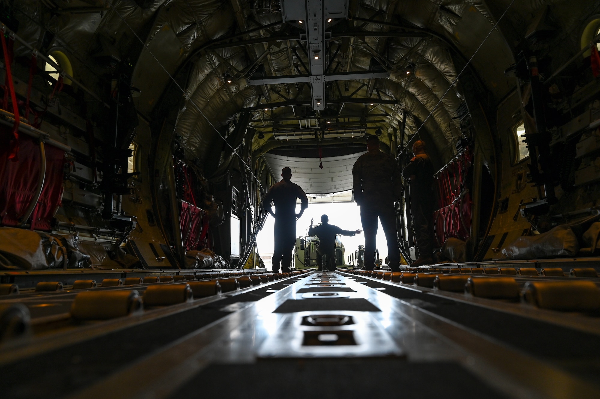 The 910th Airlift Wing’s unique electronic modular aerial spray system is loaded onto a C-130J-30 Super Hercules aircraft from Keesler Air Force Base, Mississippi, visiting Youngstown Air Reserve Station, Ohio, on March 21, 2024.
