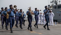 The Lewis B. Puller-class expeditionary sea base USS Hershel “Woody” Williams (ESB 4) completed its participation in Exercise Sea Lion 2024 alongside the Ghana Navy in the Gulf of Guinea, March 21, 2024.