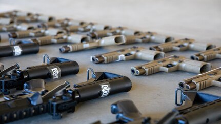 Army Reserve Soldiers conduct weapons qualification for Best Warrior