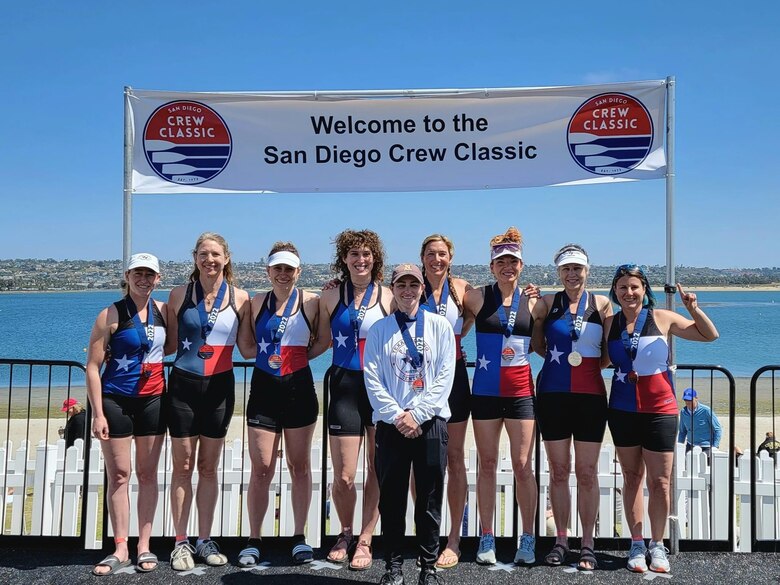 Captain Alexandria Switzer, the Supply Officer of 1st Marine Corps district Head Quarters and a San Antonio, Texas native, provides her experiences in finding passion and growth in an unexpected sport, Garden City, New York, November 2, 2023. Capt. Switzer started her passion for rowing at the Naval Academy, which she in turn takes the experiences and learned leadership and applies it to her position as an officer in the Marine Corps. (U.S. Marine Corps photo by Sgt. Heather Atherton)