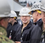 Vice Chief of Naval Operations Adm. Jim Kilby tours Puget Sound Naval Shipyard & Intermediate Maintenance Facility facilities with senior leadership, March 22, 2024, during a visit PSNS & IMF, in Bremerton, Washington. (U.S Navy photo by Wendy Hallmark)