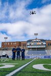 Students and instructors perform a flight test during a training course at the Coast Guard Academy, New London, Conn, Feb 21, 2023. The Coast Guard Short Ranged Unmanned Aerial Systems (SR-UAS) program is designed to create designated pilots and integrate drone capabilities into various missions. (U.S. Coast Guard photograph by Petty Officer 3rd Class Matt Thieme)
