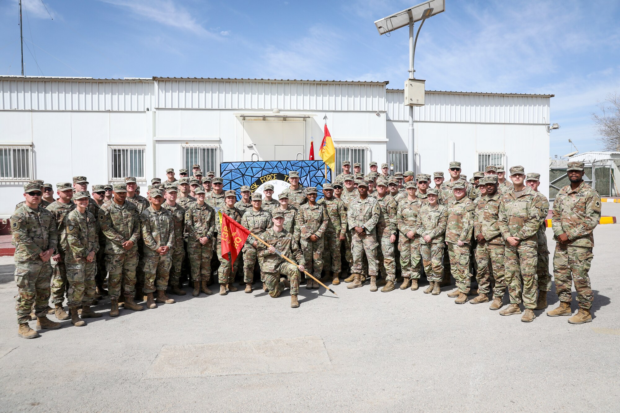 Army Gen. Daniel Hokanson, chief, National Guard Bureau, and SEA Tony Whitehead, senior enlisted advisor to the CNGB, visit National Guardsmen deployed within the U.S. Central Command area of responsibility March 14, 2024.
