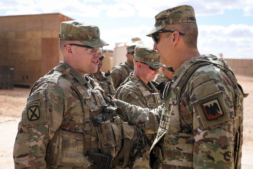 Army Gen. Daniel Hokanson visits troops.