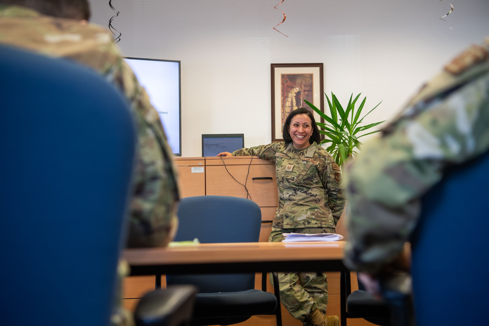 Airman conducts training for Ramstein Law Center Airmen