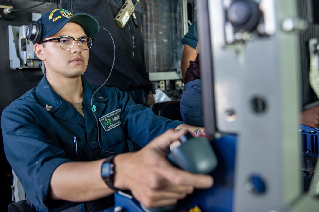 USS Ralph Johnson (DDG 114) underway operations in the Philippine Sea.