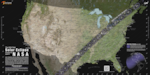 The path of totality and partial contours crossing the U.S. for the 2024 total solar eclipse occurring on April 8, 2024