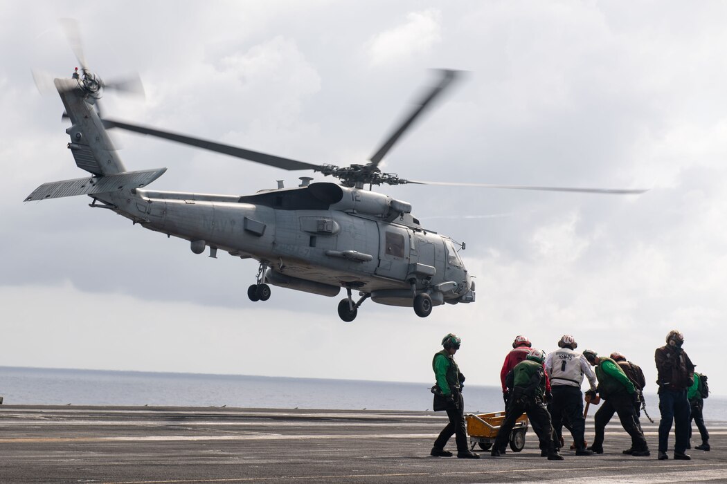 HSM-75 flight operations aboard USS Theodore Roosevelt (CVN 71).