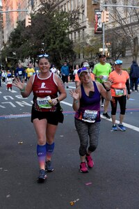 Illinois Air National Guard Lt. Col. Kira Tierney of Middletown, the commander of the 183rd Force Support Squadron based in Springfield, and retired Illinois Army National Guard Chief Warrant Officer 4 Rachelle McKay of Hartselle, Alabama have run six marathons, roughly 160 miles.