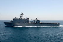 The Whidbey Island-class dock landing ship USS Gunston Hall (LSD 44) arrived in Cherbourg, France, 28 March, to disembark French Marines following NATO’s largest exercise in decades, exercise Steadfast Defender 24.