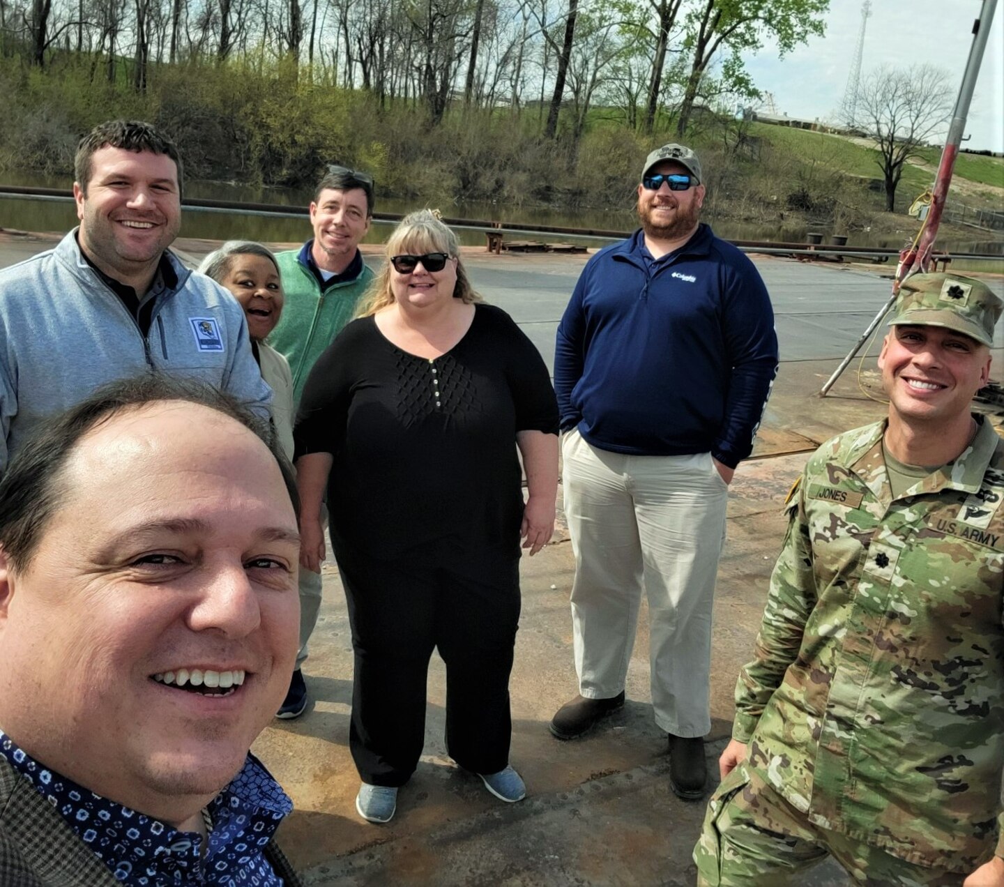 The Charleston District visited the Memphis District at its Ensley Engineer Yard from March 21 to 22 to explore the capabilities of its world-class Marine Maintenance Facility. 

This meeting is just the beginning of a new, collaborative relationship that promises to deliver quality projects that are on time and within budget, and of great value. We accomplish this, in part, by overcoming challenges through teamwork, innovation, knowledge, technology, and collaboration.

Visiting from the Charleston District were Deputy District Engineers for Programs and Project Management (DPM) Lisa Metheney and Project Manager Caleb Brewer with Charleston Commander Lt. Col. Robert Nahabedian joining the group virtually. 

Welcoming them from the Memphis District team were Deputy Commander Lt. Col. Collin Jones, DPM- Donny Davidson, Operations Division Chief Andrea Williams, Project Manager Jake Storz, Physical Support Branch Chief Kevin Woods.