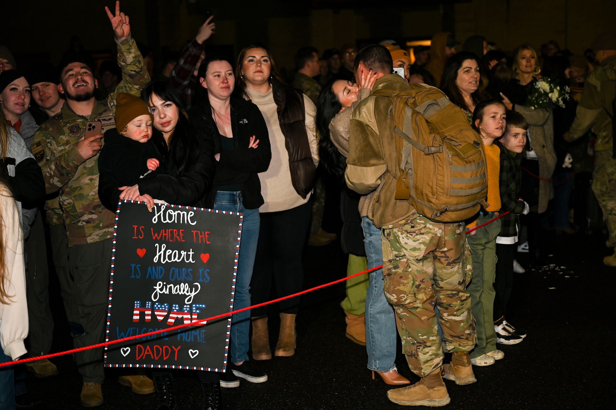 Airmen reunite with family