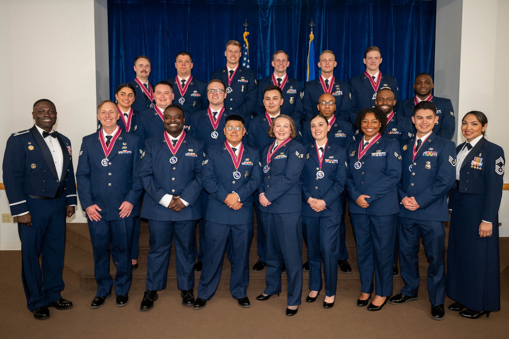 group photo in dress uniforms