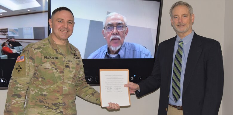 Representatives with the U.S. Army Corps of Engineers – Alaska District and City of Unalaska conducted a signing ceremony March 29, 2024, for an agreement that advances the construction of the Unalaska Channel projec