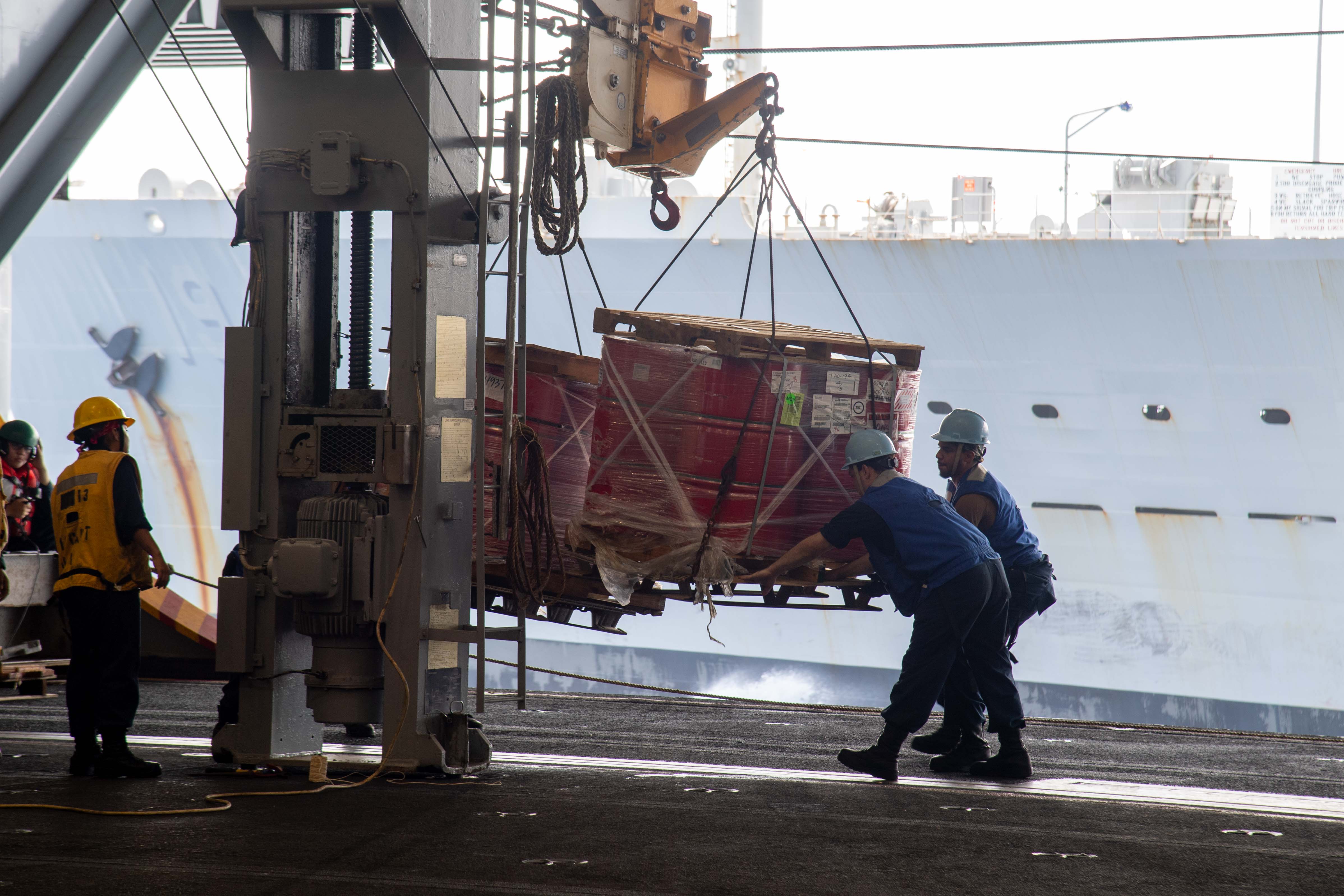 USS Theodore Roosevelt (CVN 71) replenishment-at-sea.