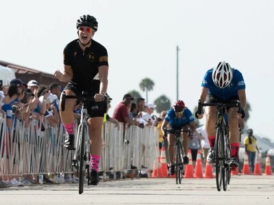 Captain Casey Turner crosses the finish line at the 2019 DOD Warrior Games