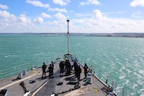 The Whidbey Island-class dock landing ship USS Gunston Hall (LSD 44) arrived in Cherbourg, France, 28 March, to disembark French Marines following NATO’s largest exercise in decades, exercise Steadfast Defender 24.