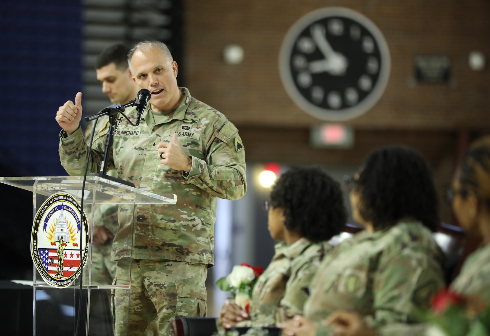 District of Columbia National Guard holds Women Empowerment Panel to commemorate Women’s History Month in the D.C. National Guard Armory, March 28, 2024. The panel features Chief Master Sgt. Naconda Hinton, Senior Enlisted Leader, 113th Medical Group; Capt. Mayauda Bowens, Logistics Support Operations Officer; Chief Warrant Officer 3 Annette Johnson-Tate, DCARNG Officer Strength Manager; Vakisa Bragg, Program Analyst and Ms. Nicole McDermott, Chief of Staff (DCGO-DCNG).