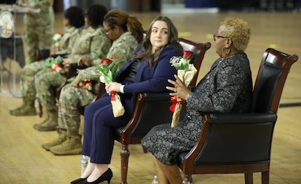 District of Columbia National Guard holds Women Empowerment Panel to commemorate Women’s History Month in the D.C. National Guard Armory, March 28, 2024. The panel features Chief Master Sgt. Naconda Hinton, Senior Enlisted Leader, 113th Medical Group; Capt. Mayauda Bowens, Logistics Support Operations Officer; Chief Warrant Officer 3 Annette Johnson-Tate, DCARNG Officer Strength Manager; Vakisa Bragg, Program Analyst and Ms. Nicole McDermott, Chief of Staff (DCGO-DCNG).