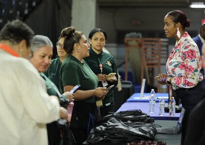 District of Columbia National Guard holds Women Empowerment Panel to commemorate Women’s History Month in the D.C. National Guard Armory, March 28, 2024. The panel features Chief Master Sgt. Naconda Hinton, Senior Enlisted Leader, 113th Medical Group; Capt. Mayauda Bowens, Logistics Support Operations Officer; Chief Warrant Officer 3 Annette Johnson-Tate, DCARNG Officer Strength Manager; Vakisa Bragg, Program Analyst and Ms. Nicole McDermott, Chief of Staff (DCGO-DCNG).