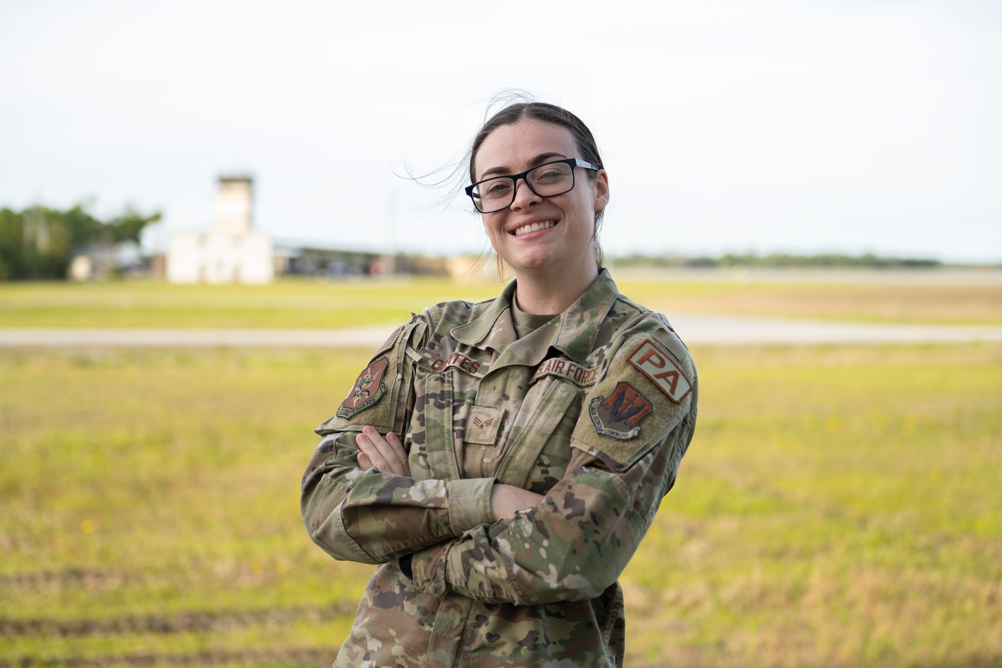 A photo of an Airman posing for a photo.