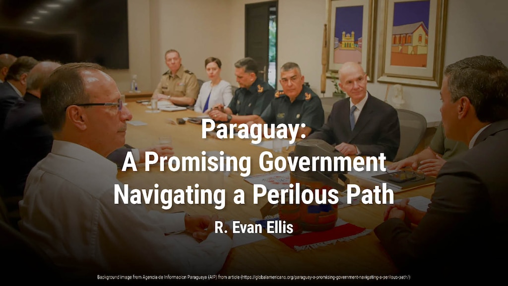 Paraguay: A Promising Government Navigating a Perilous Path
The greatest gift that Cartes can give the country and President Peña is to empower Peña to take the real and symbolic steps to frontally tackle corruption.
https://globalamericans.org/paraguay-a-promising-government-navigating-a-perilous-path/