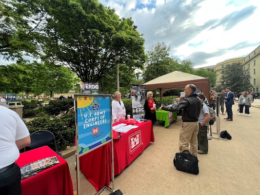 ERDC employees participate in the Bring a Child to Work Day event at the Pentagon, April 25, 2024. Families from all walks of life were introduced to the exciting and innovative research and development projects and programs conducted at ERDC.