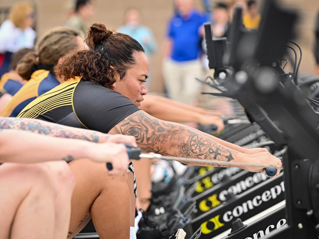 Spc. Melesete Togia competes in rowing competition