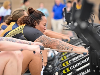 Spc. Melesete Togia competes in rowing competition