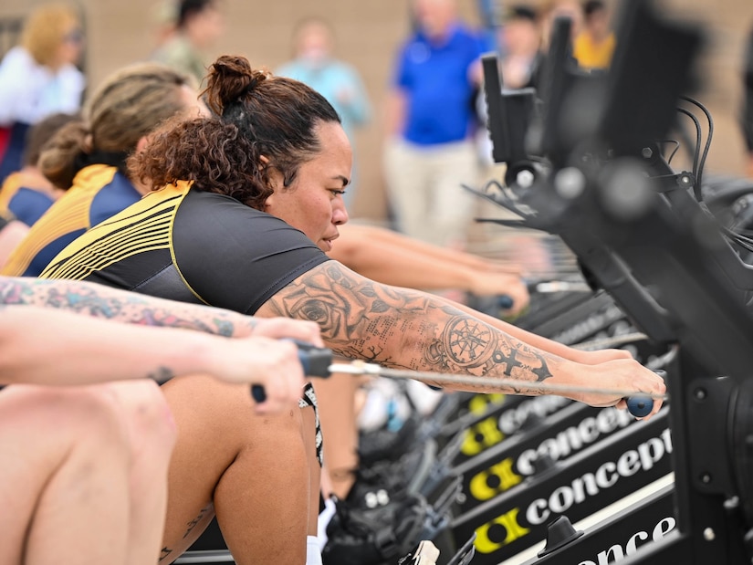 Spc. Melesete Togia competes in rowing competition