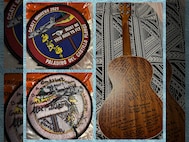 Critical Care Air Transport Team signed patch and LRMC signed Ukelele