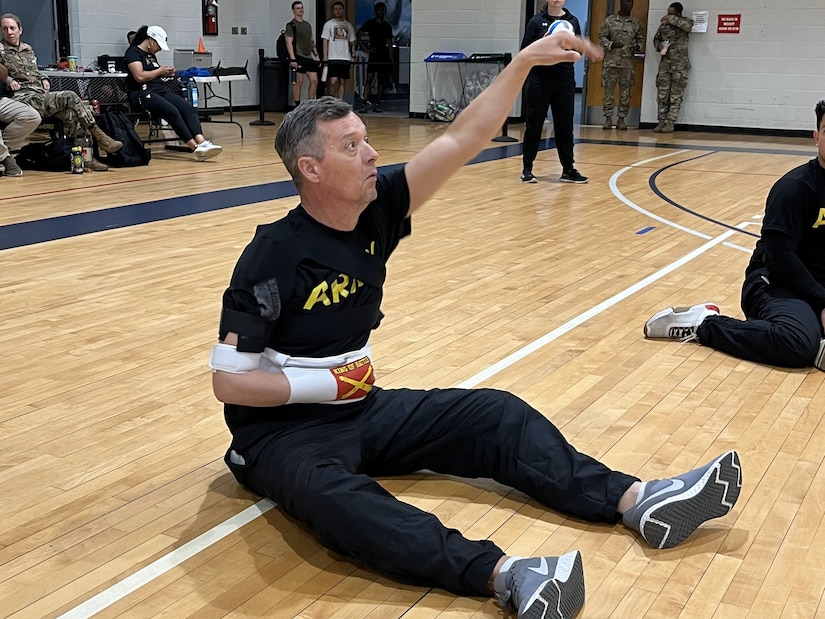 Jeremy Ditlevson competed in sitting volleyball at the 2024 Army Trials
