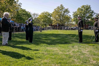 CNO Reviews Naval Academy Formal Parade