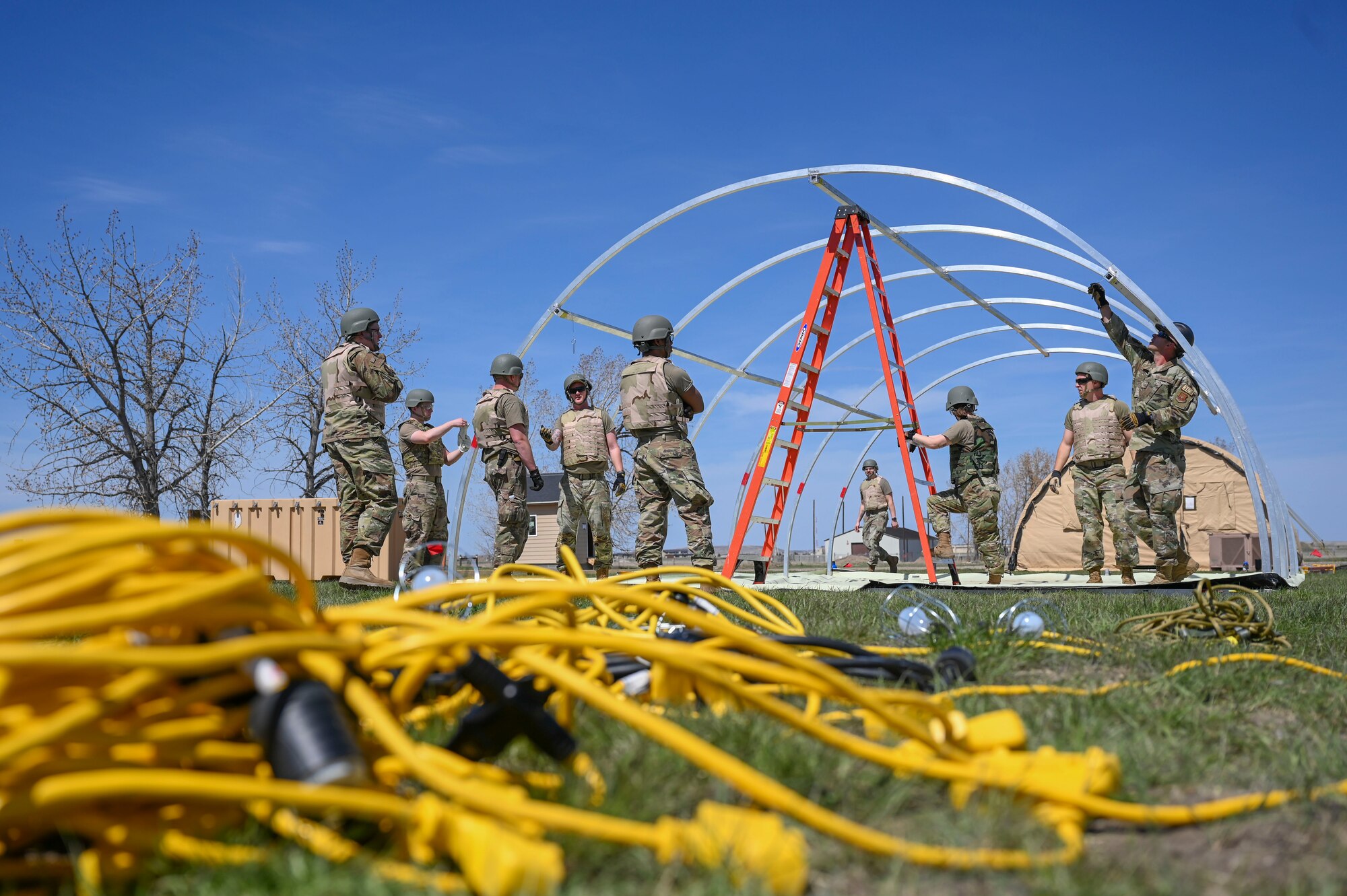 the structure of a tent